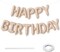 Happy Birthday Balloon Banner – 16 Inch Beige Mylar Foil Letters, Self-Inflating Nude Birthday Bunting Banner for Men, Women, and Girls Party Decorations (Nude)